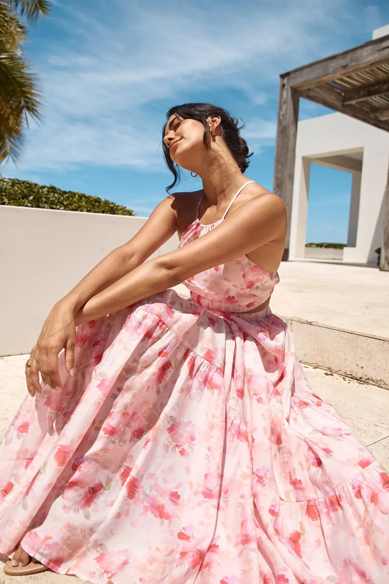 Wedding Guest Dresses|Cocktail Dresses>Hello Molly Sunset Soiree Maxi Dress Pink
