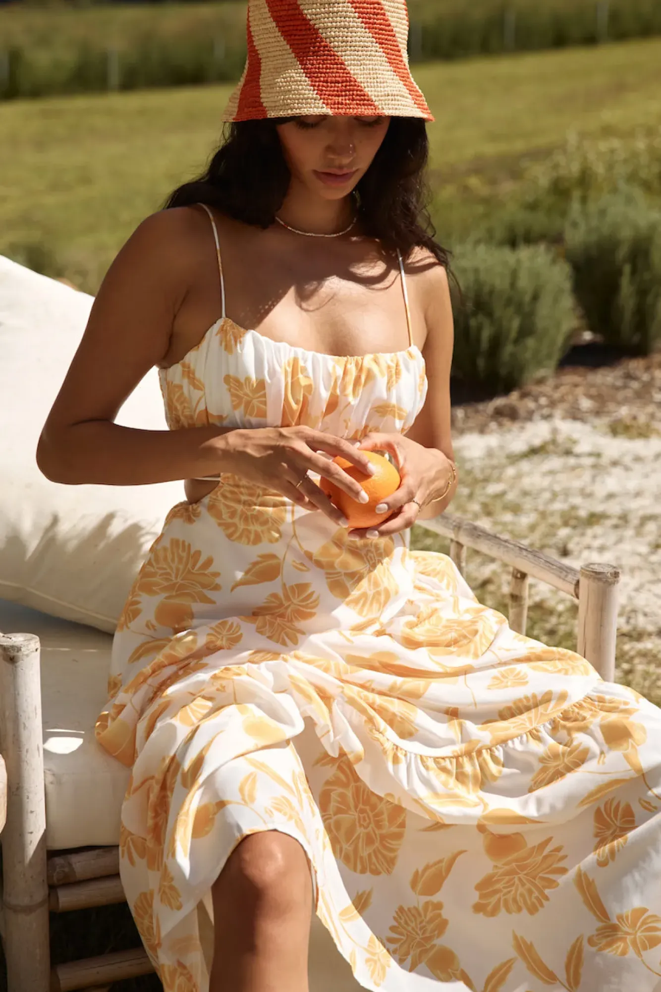 Vacation Dresses|Spring Break Dresses>Hello Molly Sunset Trails Maxi Dress Yellow