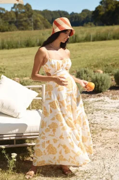Vacation Dresses|Spring Break Dresses>Hello Molly Sunset Trails Maxi Dress Yellow