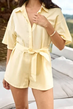 Rompers>Hello Molly Sunshine Escape Romper Yellow