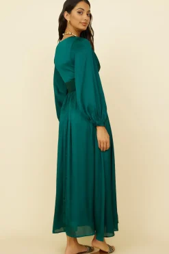 Long Sleeve Dresses|Maxi Dresses>Hello Molly Sunshine Girl Maxi Dress Green