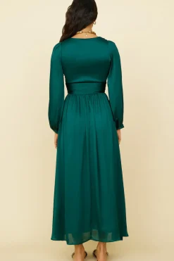 Long Sleeve Dresses|Maxi Dresses>Hello Molly Sunshine Girl Maxi Dress Green