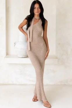 Vacation Dresses|Spring Break Dresses>Hello Molly Sunshine Picnic Maxi Dress Beige