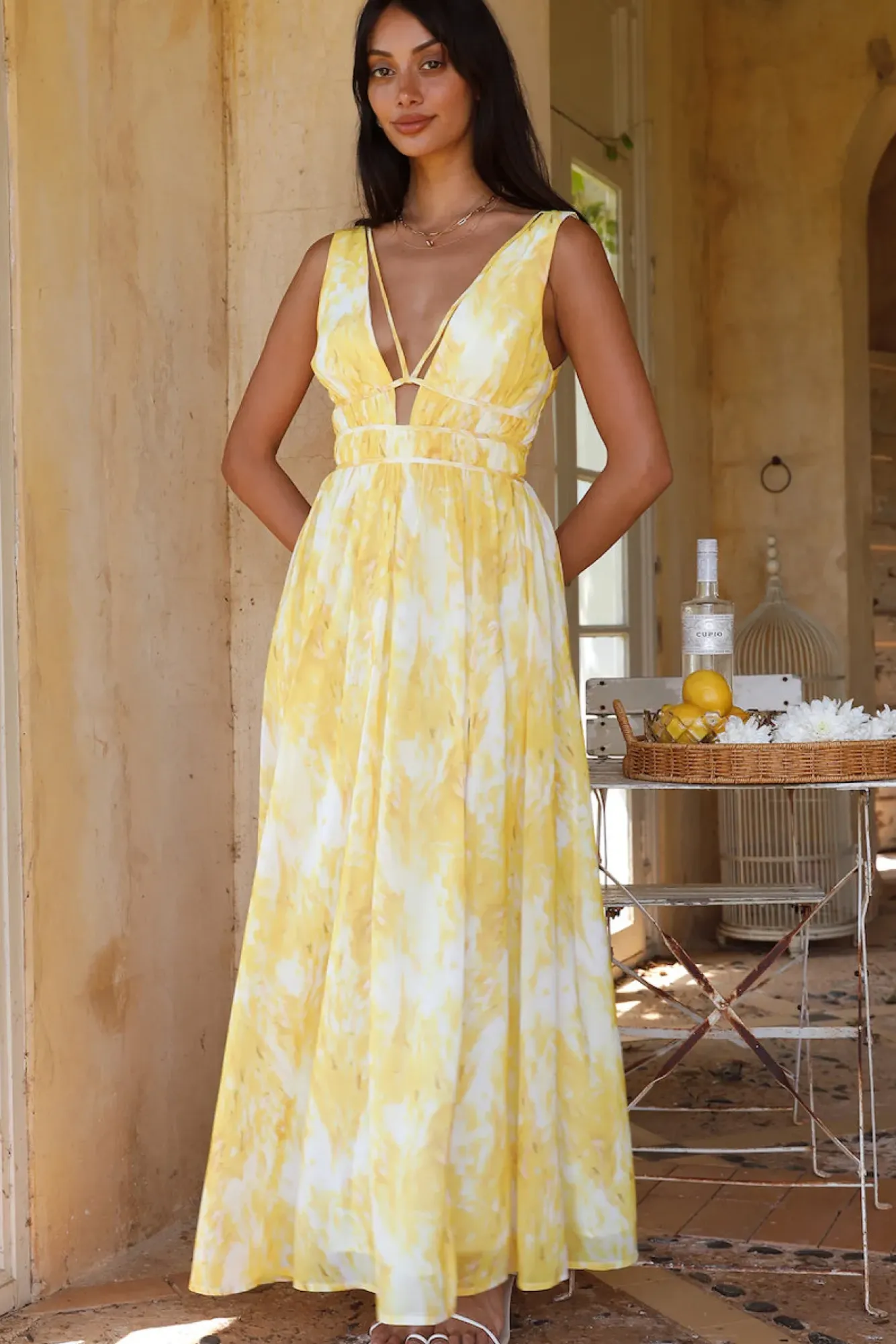 Cocktail Dresses|Bump Friendly>Hello Molly Super Solar Maxi Dress Yellow