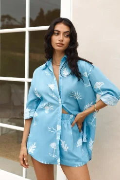 Shorts|Two-Piece Shorts Set>Hello Molly Surfers Paradise Shorts Blue