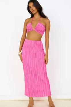 Skirt And Top Sets>Hello Molly Surrender Yourself Maxi Skirt Pink