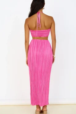 Skirt And Top Sets>Hello Molly Surrender Yourself Maxi Skirt Pink
