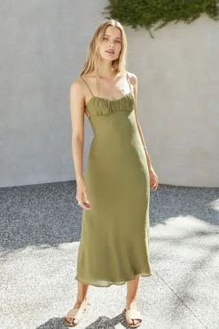 Cocktail Dresses|Vacation Dresses>Hello Molly Swaying Branches Maxi Dress Green