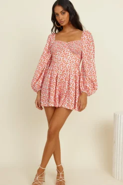 Rompers>Hello Molly Sweet As Pie Romper Red