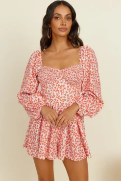 Rompers>Hello Molly Sweet As Pie Romper Red