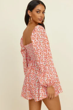 Rompers>Hello Molly Sweet As Pie Romper Red