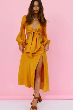 Skirts|Skirt And Top Sets>Hello Molly Sweet Aurelia Maxi Skirt Orange