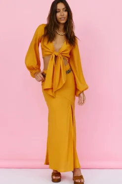 Skirts|Skirt And Top Sets>Hello Molly Sweet Aurelia Maxi Skirt Orange