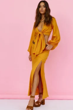 Skirts|Skirt And Top Sets>Hello Molly Sweet Aurelia Maxi Skirt Orange