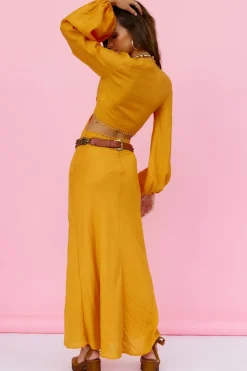Skirts|Skirt And Top Sets>Hello Molly Sweet Aurelia Maxi Skirt Orange
