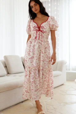 Vacation Dresses|Bump Friendly>SOFIE THE LABEL Sweet Awakening Maxi Dress Red