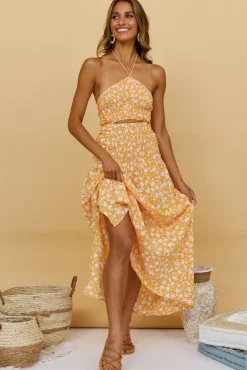 Wedding Guest Dresses|Spring Break Dresses>Hello Molly Sweet Citrus Maxi Dress