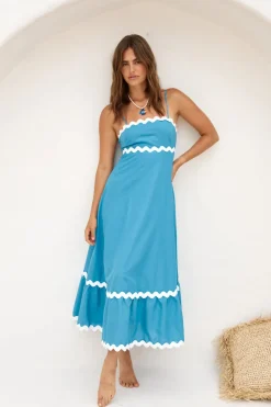 Vacation Dresses|Spring Break Dresses>Hello Molly Sweet Devotion Maxi Dress Blue