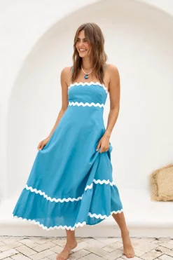 Vacation Dresses|Spring Break Dresses>Hello Molly Sweet Devotion Maxi Dress Blue