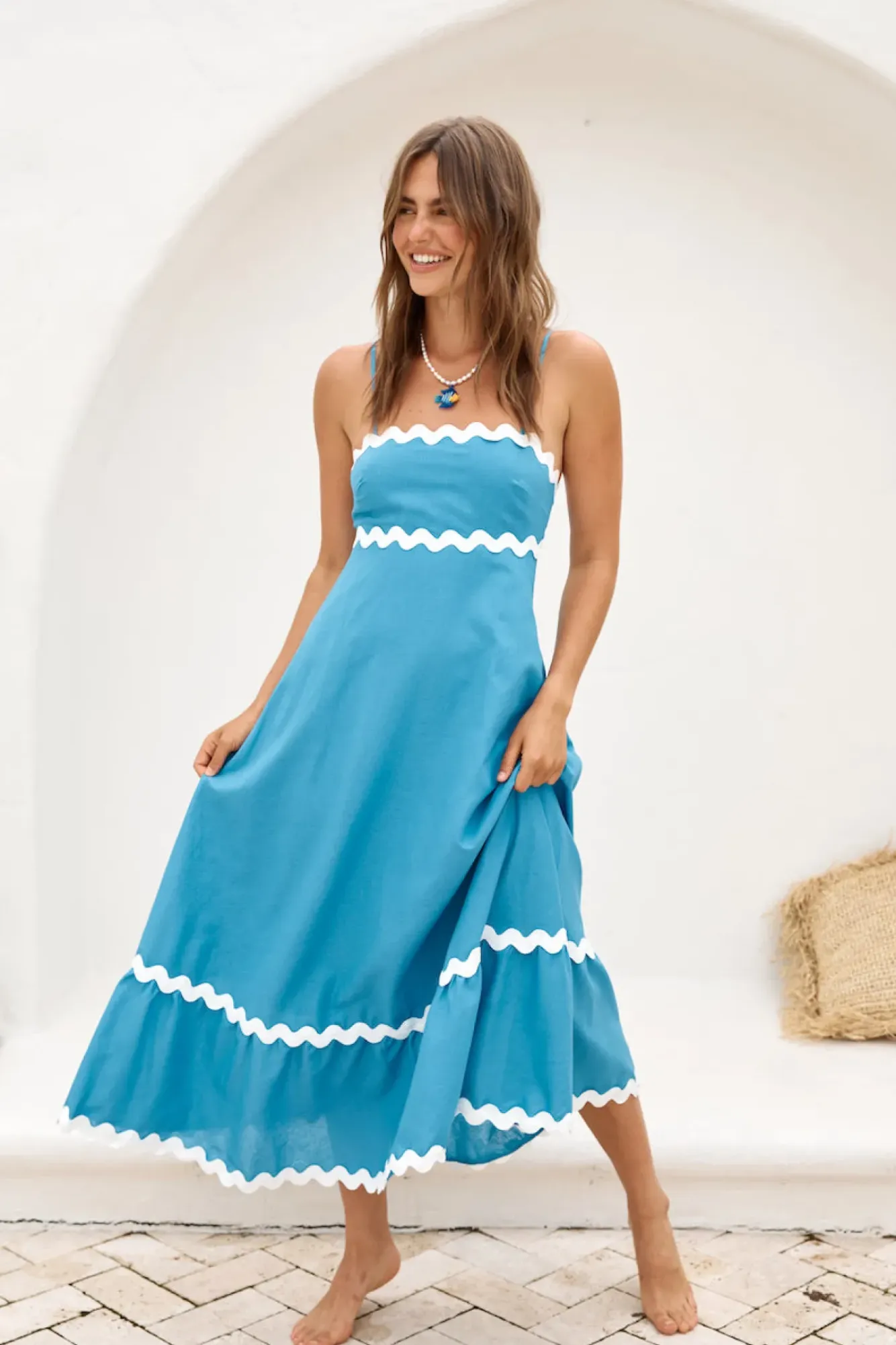 Vacation Dresses|Spring Break Dresses>Hello Molly Sweet Devotion Maxi Dress Blue