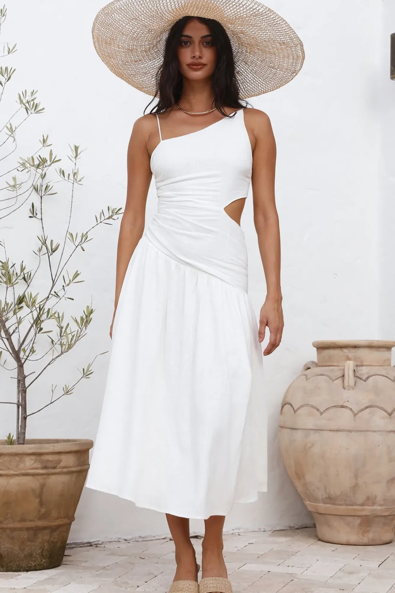 Formal Dresses|Cocktail Dresses>Hello Molly Sweetest Smile Maxi Dress White
