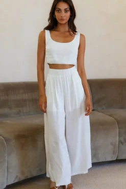 Pants>Hello Molly Sweet Horizon Pants White