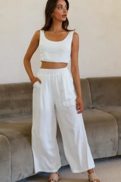 Pants>Hello Molly Sweet Horizon Pants White