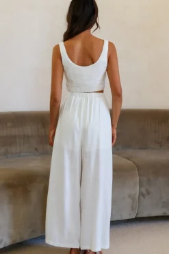 Pants>Hello Molly Sweet Horizon Pants White