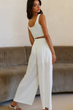 Pants>Hello Molly Sweet Horizon Pants White