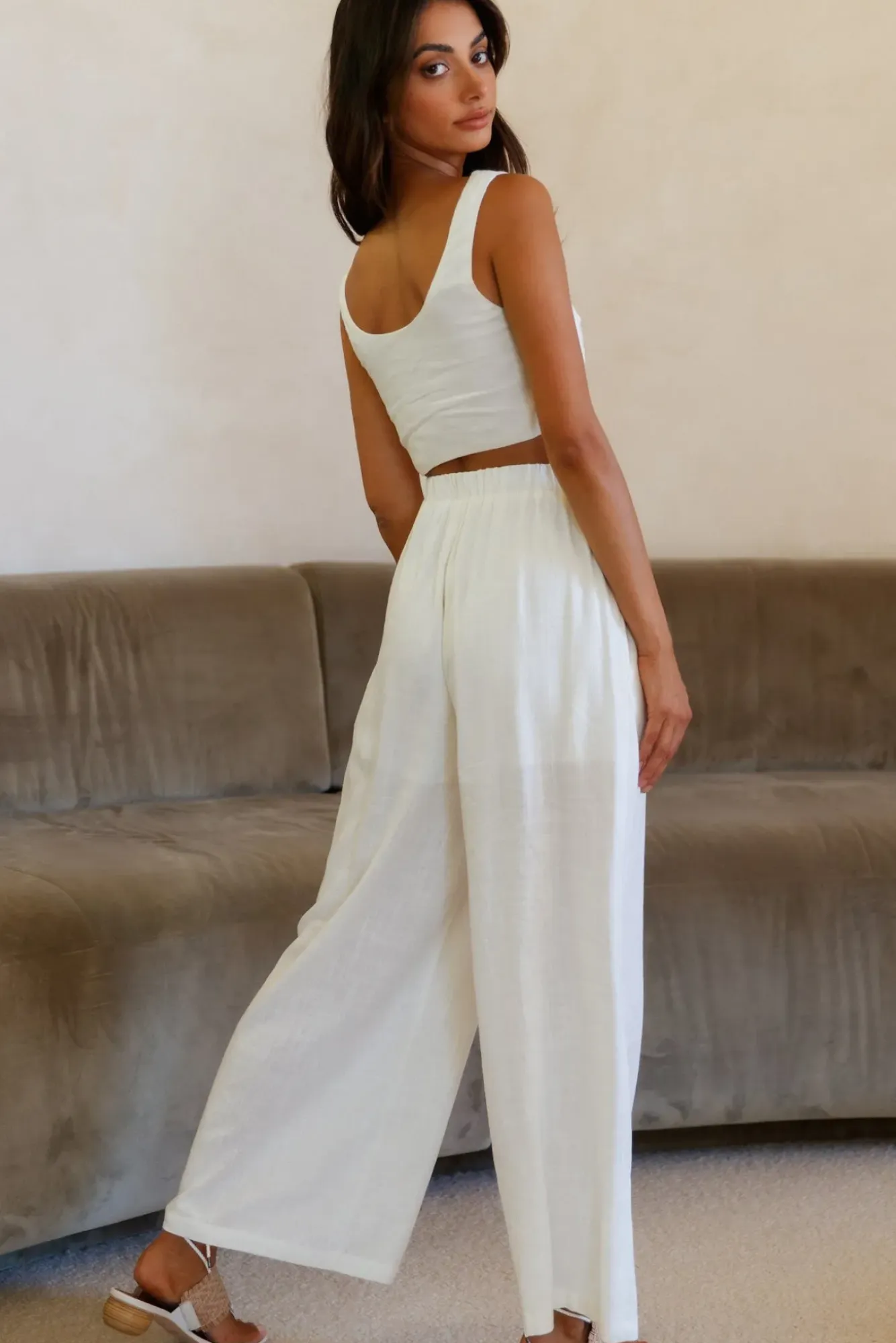 Pants>Hello Molly Sweet Horizon Pants White