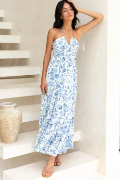 Vacation Dresses|Date Night Dresses>Hello Molly Sweet Love Maxi Dress Blue