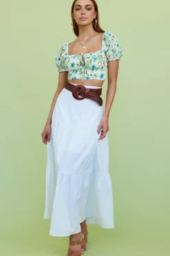 Cropped>Hello Molly Sweetpea Crop Top Green