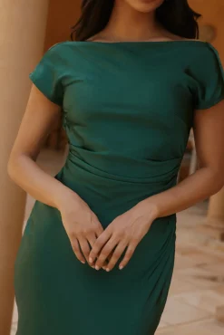 Cocktail Dresses|Bridesmaid Dresses>Hello Molly Sweet Serenity Midi Dress Green