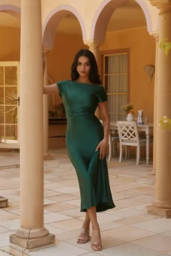 Cocktail Dresses|Bridesmaid Dresses>Hello Molly Sweet Serenity Midi Dress Green