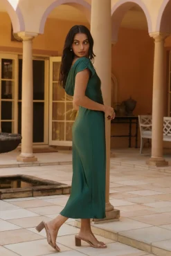 Cocktail Dresses|Bridesmaid Dresses>Hello Molly Sweet Serenity Midi Dress Green