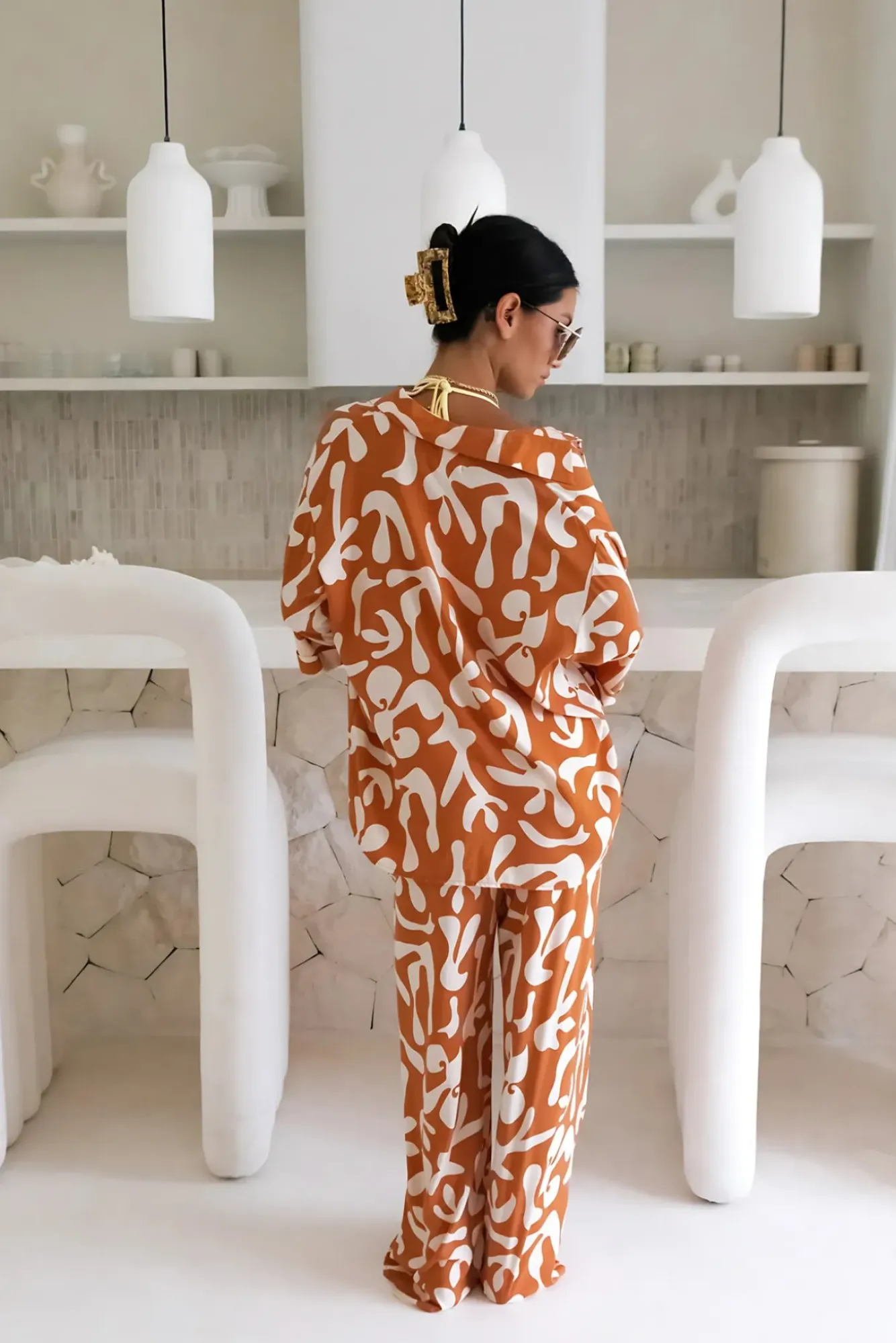 Two-Piece Pants Set>Hello Molly Sweet Sunbeam Set Rust