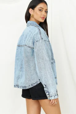 Jackets>Hello Molly Sweet Victory Denim Jacket Blue