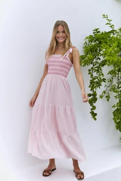 Wedding Guest Dresses|Cocktail Dresses>Hello Molly Sweet Whispers Maxi Dress Pink