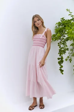 Wedding Guest Dresses|Cocktail Dresses>Hello Molly Sweet Whispers Maxi Dress Pink