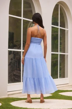 Vacation Dresses|Brunch Dresses>Hello Molly Swift You Away Maxi Dress Blue