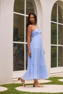 Vacation Dresses|Brunch Dresses>Hello Molly Swift You Away Maxi Dress Blue