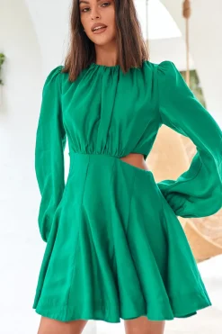 Spring Break Dresses|Casual Dresses>Hello Molly Symbols Of Nature Dress Green
