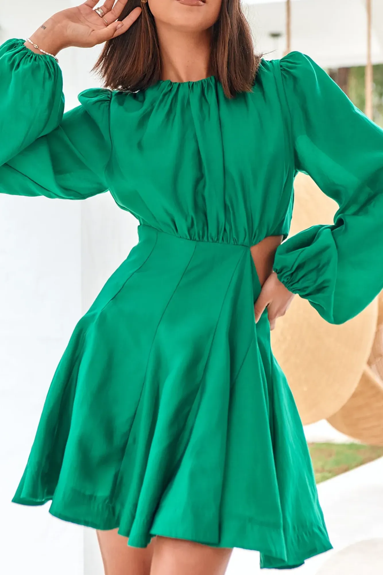Spring Break Dresses|Casual Dresses>Hello Molly Symbols Of Nature Dress Green