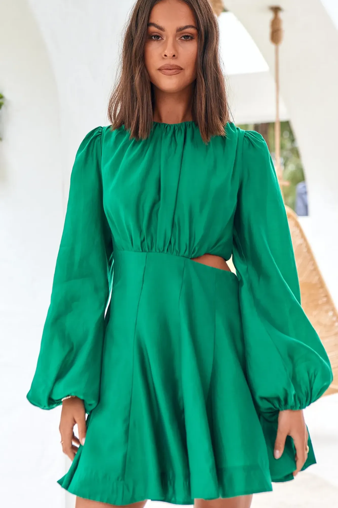 Spring Break Dresses|Casual Dresses>Hello Molly Symbols Of Nature Dress Green