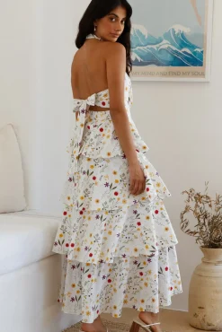 Cocktail Dresses|Brunch Dresses>Hello Molly Symphony Sounds Halter Maxi Dress Multi