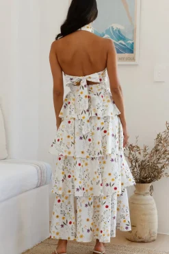 Cocktail Dresses|Brunch Dresses>Hello Molly Symphony Sounds Halter Maxi Dress Multi