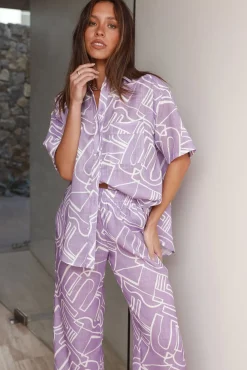 Shirts|Cropped>Hello Molly Table For One Shirt Purple