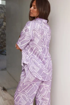 Shirts|Cropped>Hello Molly Table For One Shirt Purple