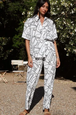 Shirts|Cropped>Hello Molly Table for One Shirt White