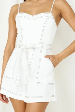 Rompers>Hello Molly Take a Glimpse Romper White